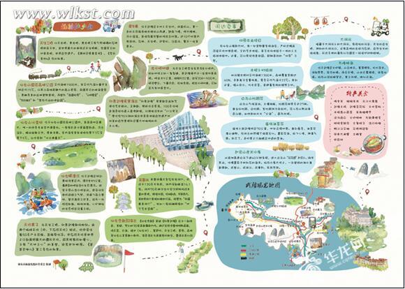 手繪地圖背面圖。 仙女山旅游度假區(qū)管委會(huì)供圖 華龍網(wǎng)發(fā)